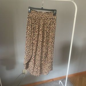 Cheetah midi skirt
